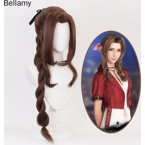 Anime Fantasy Final Alice Cosplay hairwear Brown Womens Braided Cosplay Wig +Wig Cap
