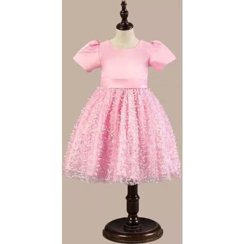 Korean version of the childrens dress 2019 summer girls new digital print dress childrens fluffy princess dress k1