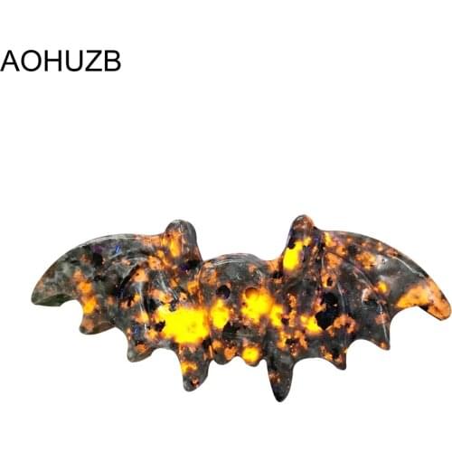 Natural Crystals Quartz Healing Gift Gemstone Bat Yooperlite Carved Statues Head For Home Decoration Healing Stone Room
