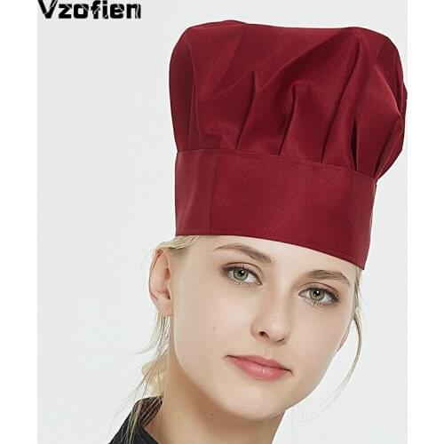 Cooking Adjustable Chef Hat Men Women Kitchen Cafes Elastic Berets Catering Cooking Caps Restaurant Chef Kitchen Workwear Hats