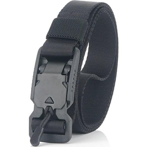 Mens nylon belt thin and braided magnetic quick release buckle belt casual tooling jeans belt female youth trend