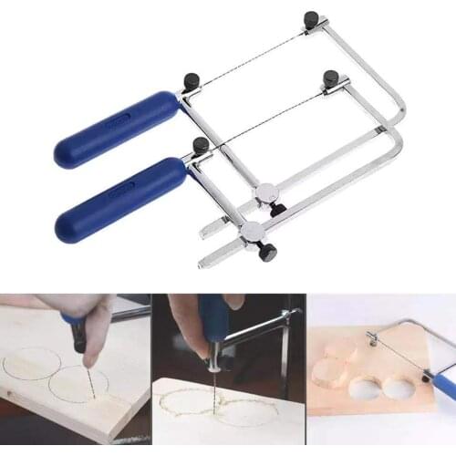 Hand tools adjustable frame saw bow U-shaped saw hacksaw DIY jewelry tools + saw blade