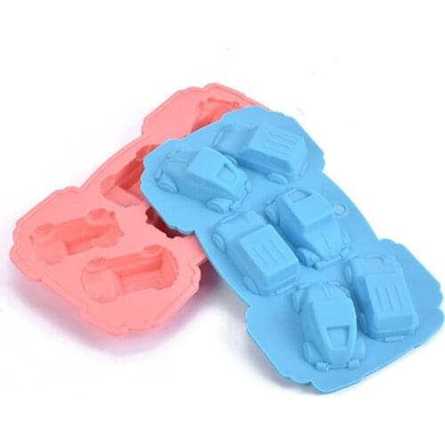 DIY Silicone Car Shape Cake Molds Baking Pastry Tools Pudding Handmade Soap Chocolate Cookies Mould Children Birthday Bakeware