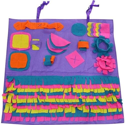 Pet Dog Snuffle Mat Pet Sniffing Training Blanket Detachable Fleece Pads Dog Mat Relieve Stress Nosework Puzzle Toy Pet Nose Pad