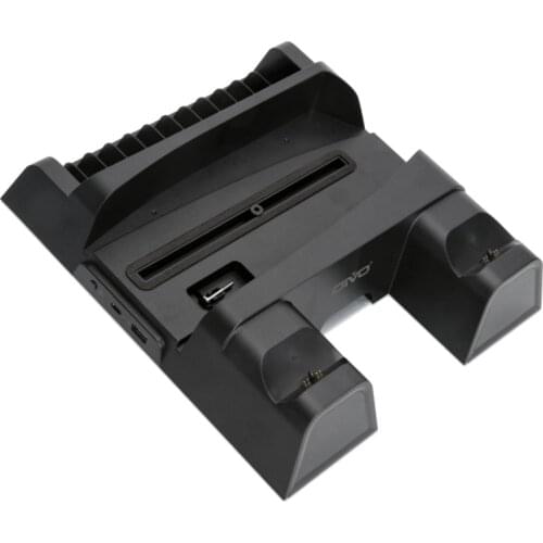 OIVO PS5 Dual Controller Charger Console Vertical Cooling Stand Fast Charging Station LED Fan For SONY Disc/Digital