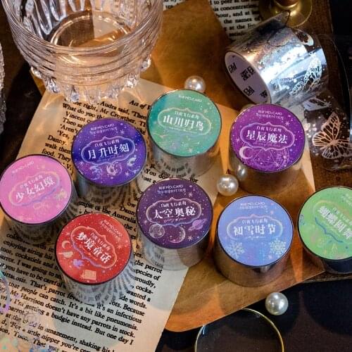 Vintage Planet Magic Circle Butterfly PET Sticker Package DIY Diary Journal Decoration Label Sticker Album Scrapbooking