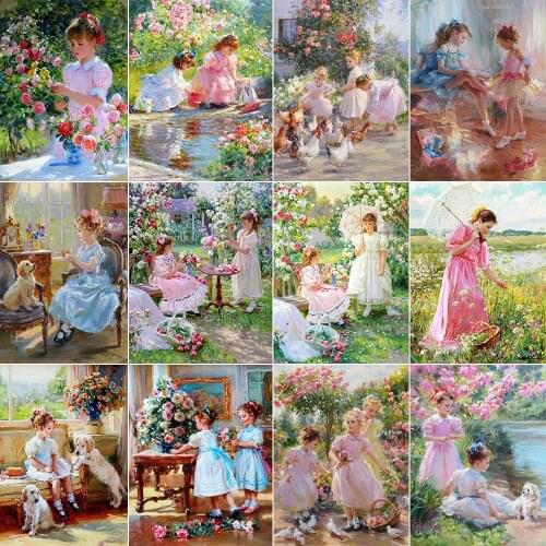 XUEQIXIAOZU Full Square/Round Ballet Girl Portrait Diamond Embroidery 5D DIY Diamond Painting Mosaic Home Decoration Gift New