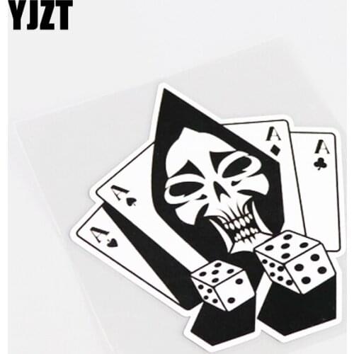YJZT 11.5CM*12.5CM Personality Graphical Poker Car Sticker PVC Decal Decoration 13-0820