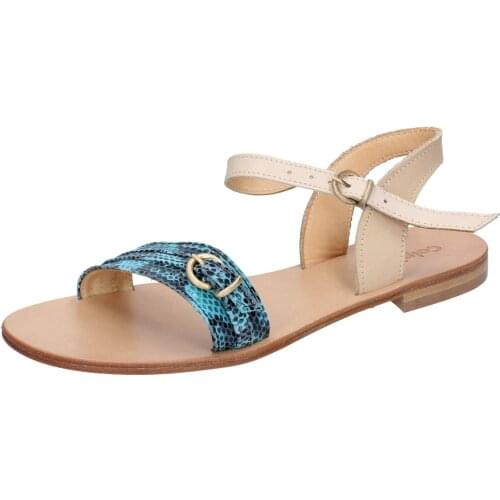 CALPIERRE sandals women leather Green