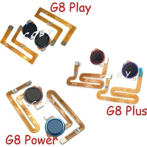 10pcs Home Finger Reader Fingerprint Touch ID Sensor Return Key Home Button Flex Cable For Motorola Moto G8 Plus Play Power