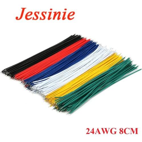 100PCS 24AWG 8CM Tin-Plated Breadboard PCB Solder Fly Jumper Wire Cable Tin Conductor Wires 80MM 1007-24AWG Electrical Cable