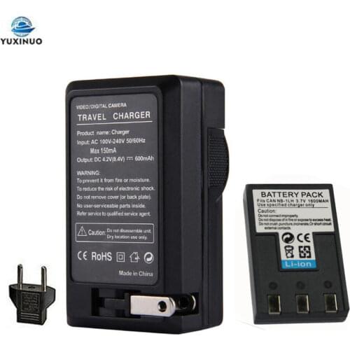 1600mAh NB-1LH NB-1L NB1LH NB1L Camera Battery + AC Charger For Canon S110 S110 S200 S230 S300 S400 S410 LXUS300 LXUS330 LXUS400