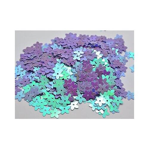 2000 Purple AB 10mm Flowers Loose sequins Paillettes Sewing Wedding Craft