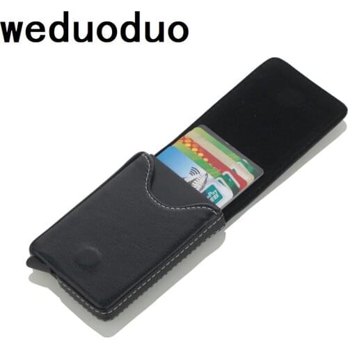 2020 PU Leather Credit Card Holder Automatic Pop-up Card Holder Antitheft Travel Card Wallet Blocking RFID Aluminium Card Case