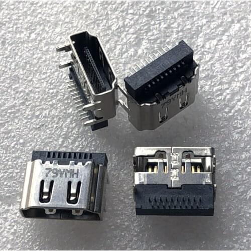 3pcs) Original high-quality HDMI terminal HD socket female base dip direct plug 19pin pin pin