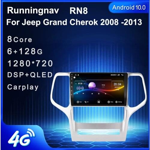 4G LTE Android 10.1 For Jeep Grand Cherok 2008 2009 2010 2011 2012 2013 Car Radio Multimedia Video Player Navigation GPS