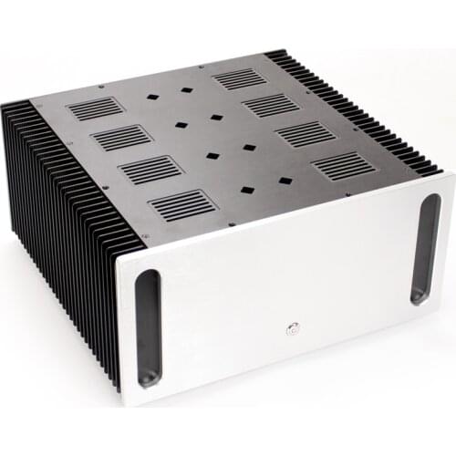 2021 new arrive aluminum class A amplifier enclosure HIFI preamp box big power AMP case 430x200x412MM CJ153