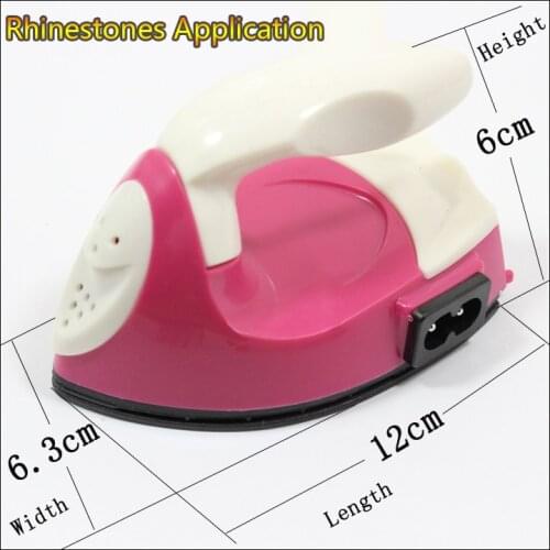 Rhinestones hot fix Applicator 1pcs/lot heating DMC rhinestones pink+white Electric iron use Iron On rhinestone free Diy Box