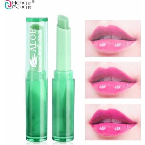 Aloe Vera Lip Balm Green Color Magic Temperature-changed Beauty Lip Balm Long Lasting Moisturizing Lipstick Makeup Lip BalmTSLM2