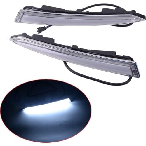 2pcs LED DRL Daytime Running Driving Light Turn Signal Fog Lamp Light Car Fit For Ford Kuga Escape 2013 2014 2015 2016