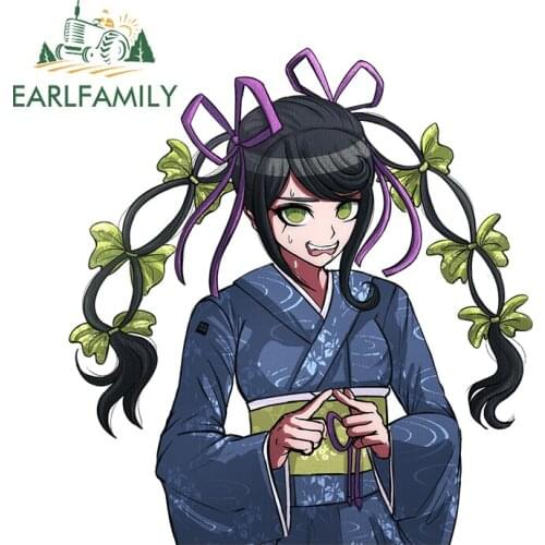 EARLFAMILY 13cm x 12.2cm for Tenko Chabashir Car Accessoires Stickers Air Conditioner Personality Decal Sunscreen Decoration