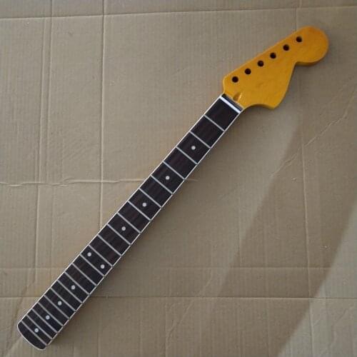 21 frets Maple Electric Guitar Neck part rosewood Fingerboard big headstock yellow