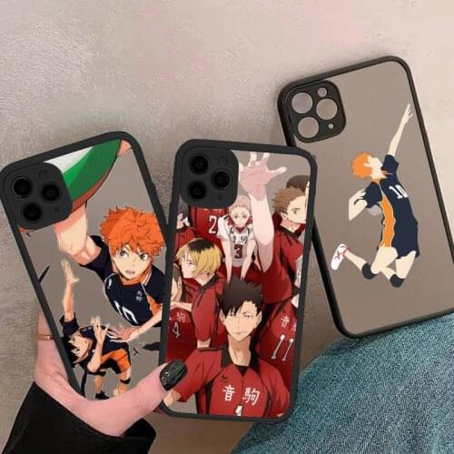 Haikyuu Anime volleyball boy Phone Cases matte transparent For black iPhone 7 8 x xs xr 11 12 pro plus max mini Clear Funda