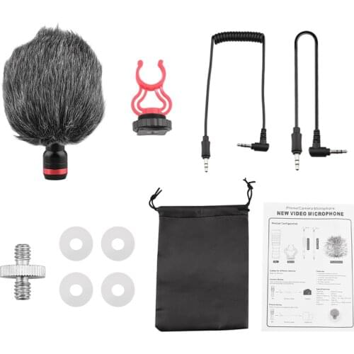 Condenser Microphone Wired Cardioid Pointing Recording Camera Microphone for DJI Pocket 2 Gimbal Camera Accessories