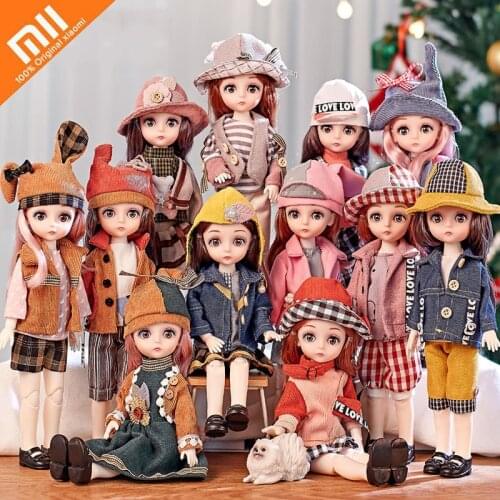 Xiaomi 30cm BJD Doll 12 Constellation Doll Moveable Joint 5D Eyes Barbie Princess Set Girl Dress Up Make Up Toys Girls Gift