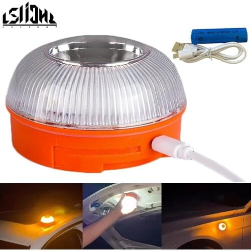 LSlight Auto LED Warning Car Flash Amber White Emergency Strobe Helpflash Safety Signal Lamp for Traffic Truck Bus Vehicles