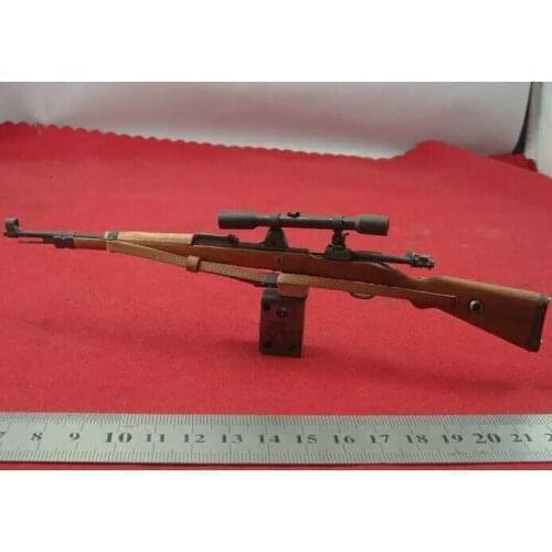 Metal solid wood World War II German full decomposition 98K sniper rifle, miniature gun model, World War II souvenirs, collectib