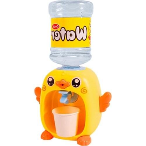 Mini Drink Water Dispenser Toy Kitchen Play House Toys for Children Game Toys Yellow Duck Play House Dispenser Toy