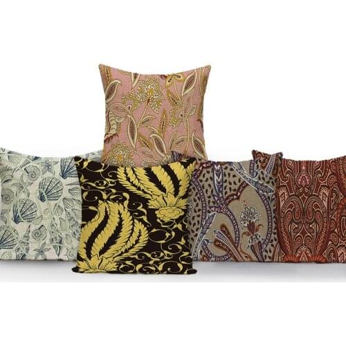 Cartoon Print Cushions Cover Marine Life Pillows Decor Home Animal Throw Pillow Covers Plant Cushions for Sofa Housse De Coussin