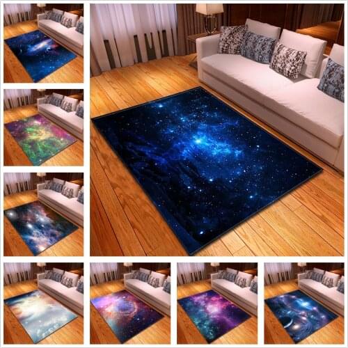 Nordic Anti Slip Waterproof Floor Mat Starry Sky Universe Carpets Bedroom Rugs Decorative Stair Mats Home Decor Crafts