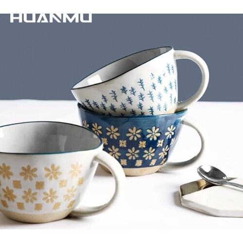 Irregular Retro Coffee Mug Japanese Office Water Cup Home Milk Breakfast Cup Latte Cappuccino Afternoon Tea Mugs For Friend Gift