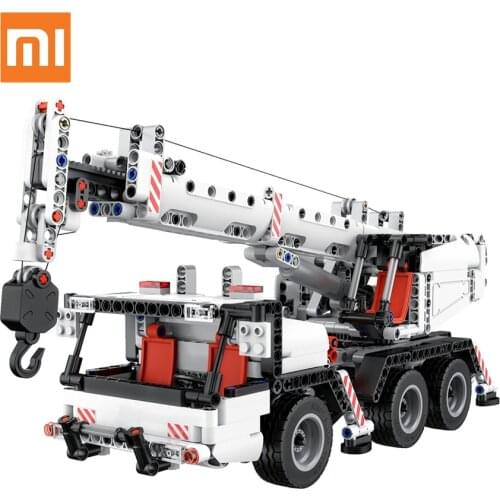 Original Xiaomi Mitu Rice rabbit Building Block Engineering Crane 360 Degree Rotati Flexible Steering Christmas Gift For Kids