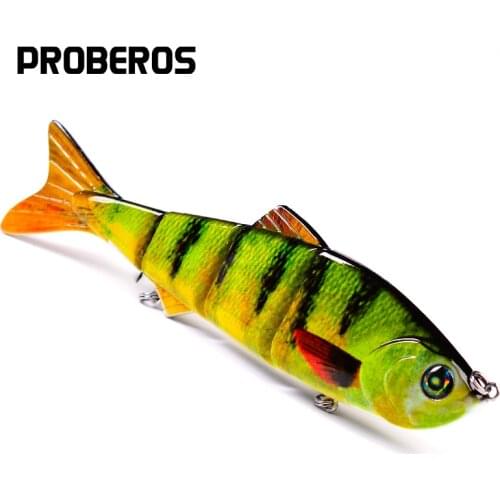 PROBEROS 4 Sections Fishing Lure Metal connection 0.606oz-17.18g/12.7cm-5" Swimbait Lure Fishing bait 6# Hook Fishing Tackle