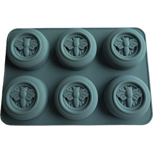 Soap silicone Molds bee 6-cavity DIY Handmade Mold for Bundt Cake Cupcake Muffin Coffee Pudding Candle Making Supplies Tool
