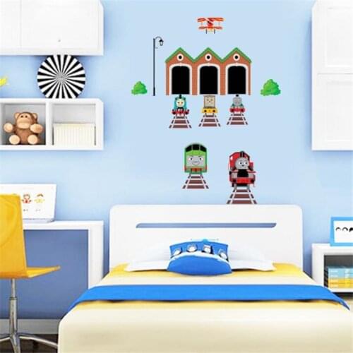 Vivid Cartoon Diy Thomas Train Wall Sticker for kids rooms Living Room Bedroom Wall Decoration Art Mural Anime Poster