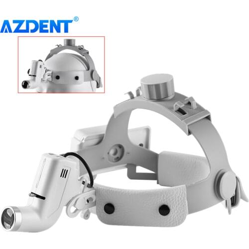 AZDENT Dental Headband Loupe LED and Light Lamp for Binocular Loupes Ajustable AC110-240V Dentistry Tools