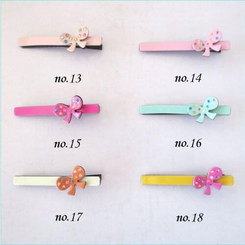 20 BLESSING Good Girl 2.5" Acrylic Hair Bow Clip Crown butterfly Flower Women