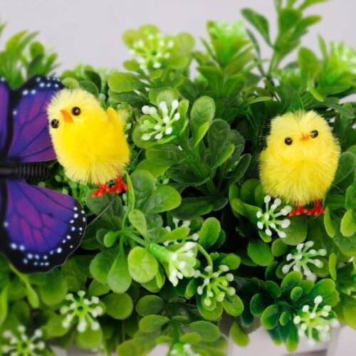 36Pcs Cute Simulation Mini Easter Chicks Fuzzy Fluffy Yellow Chicken for Easter Egg Hunt Basket Filler Party Favors Toys