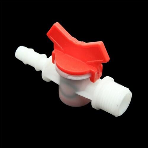 4-32mmHose Valve with Threaded Hose Joint Plastic Hose Ball Valve Hose Switch1/2" 3/4" 3/8" 1"Male Thread
