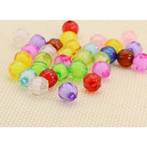 8/10/12/16mm Mixed Color Pumpkin Shape Acrylic Loose Beads Beaded Material Fit for Jewelry Making Accessories Jewelry Findings