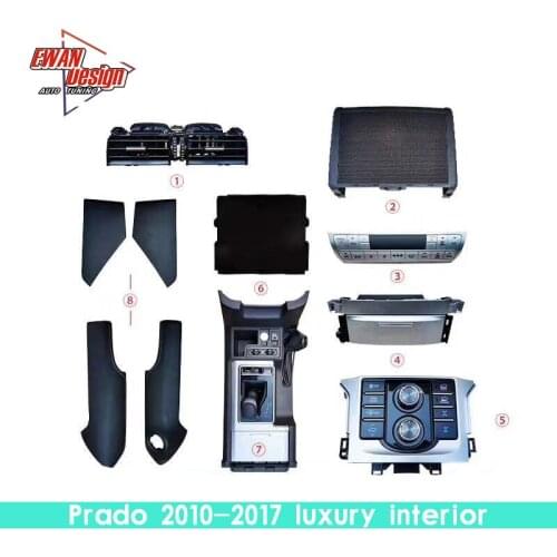 Interior Accessories 2010 Upgrade 2021 Style Peach Wood Decoration Trim For LandCruiser Prado FJ150 2010 - 2017