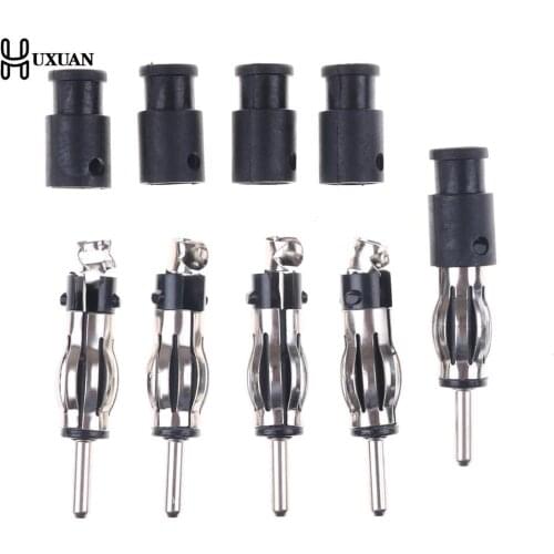 5pcs Auto Car Radio AM/FM Antenna Adapter Male Plug Connector Black