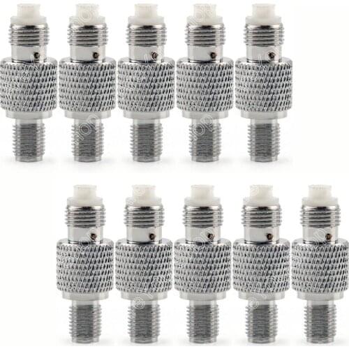 Areyourshop Sale 10 PCS Mini Jack Plug Adapter FME Female Jack To SMA Female RF Connector Straight Wire Connector PTFE