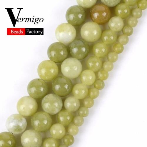 Natural Stone Beads For Jewelry Making Chinese Jaspers Round Loose Beads 4 6 8 10 12MM Minerals Diy Bracelet Jewellery 15inches