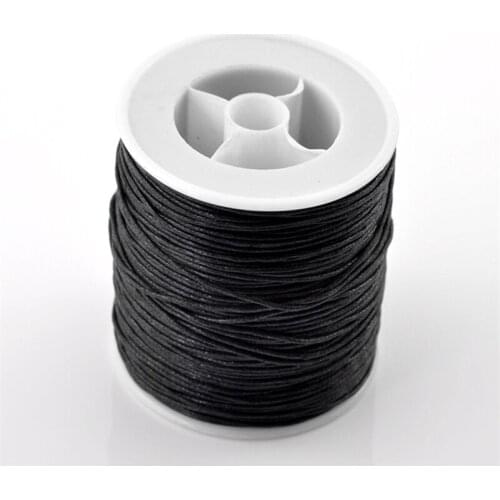 80 MetersBox Black Waxed Cotton Cord 0.5mm Dia.Cord for DIY Bracelet/ Necklace Jewelry Making Accessories (B21508)