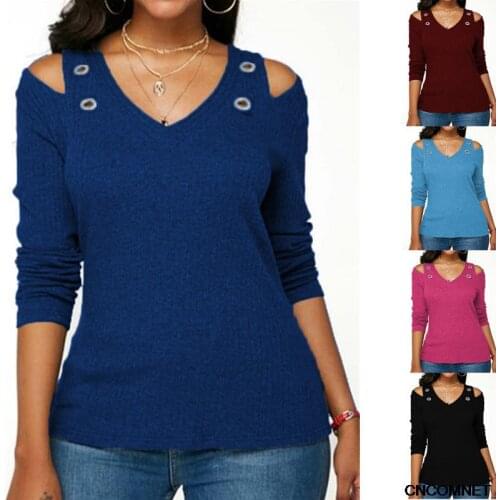 Женские футболки с длинным рукавом CNCOMNET China At AliExpress